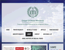 Tablet Screenshot of gospelofpeaceministries.net